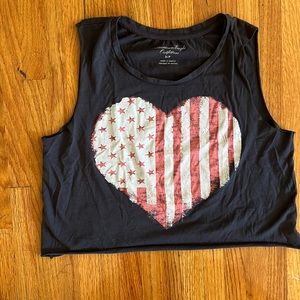 American eagle flag crop top
